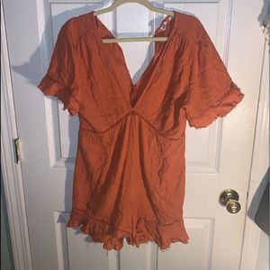 Burnt orange romper